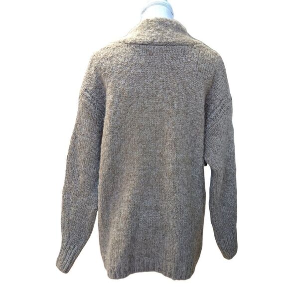 NWT Zara Knit Women's Mohair & Wool Blend Camel Textured Sweater Size M - Picture 2 of 6